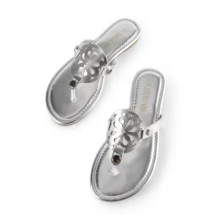 Hollow Cut-Out Thong Flat Sandals