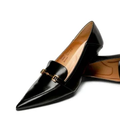 Horsebit Detail Pointed Toe Kitten Heel Pumps