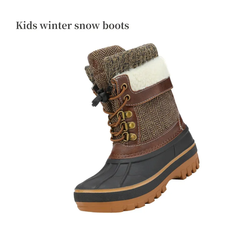 Insulated Snow Kids Waterproof Boots