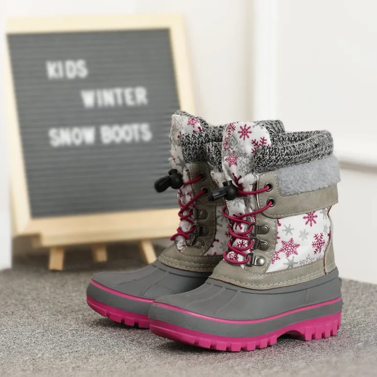 Insulated Snow Kids Waterproof Boots