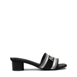 Jacquard Cylindrical Heel Slide Sandals