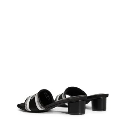 Jacquard Cylindrical Heel Slide Sandals