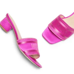 Jacquard Cylindrical Heel Slide Sandals