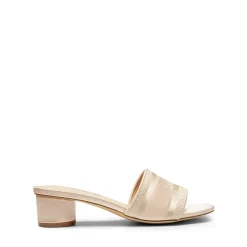 Jacquard Cylindrical Heel Slide Sandals