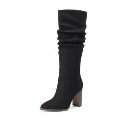 [Jocelyn] Women’s Slouchy Pointed-Toe Knee-High Boots