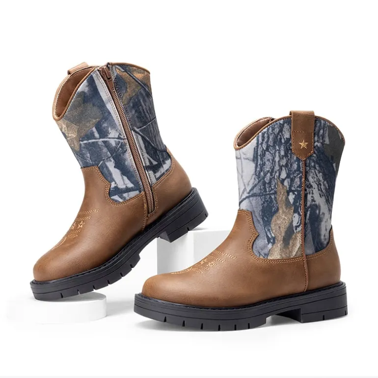 Kids’ American Flag Western Boots