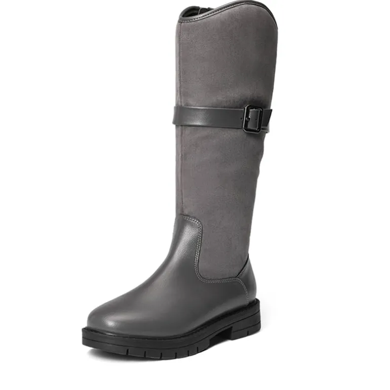 Kids Buckle Knee High Riding Boots
