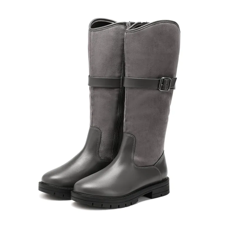 Kids Buckle Knee High Riding Boots