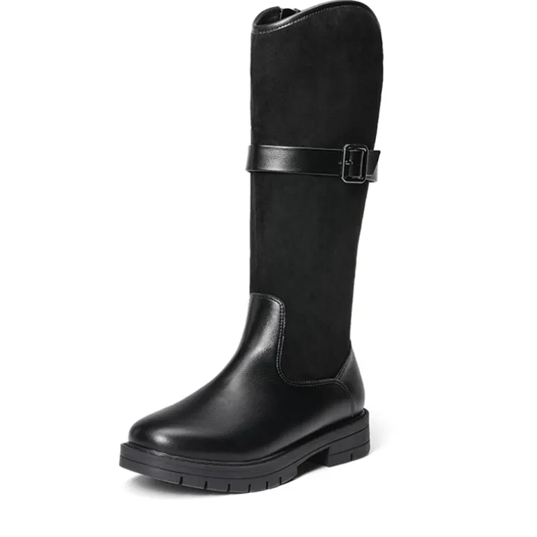 Kids Buckle Knee High Riding Boots