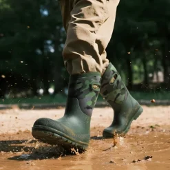 Kids’ Camo Pull-On Winter Snow Boots