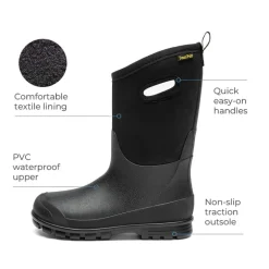 Kids’ Camo Pull-On Winter Snow Boots