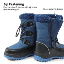 Kids Camouflage Slip Resistant Snow Boots