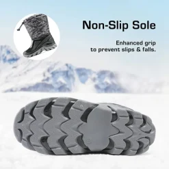 Kids’ Camo Waterproof Winter Snow Boots