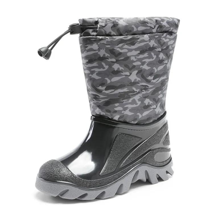 Kids’ Camo Waterproof Winter Snow Boots