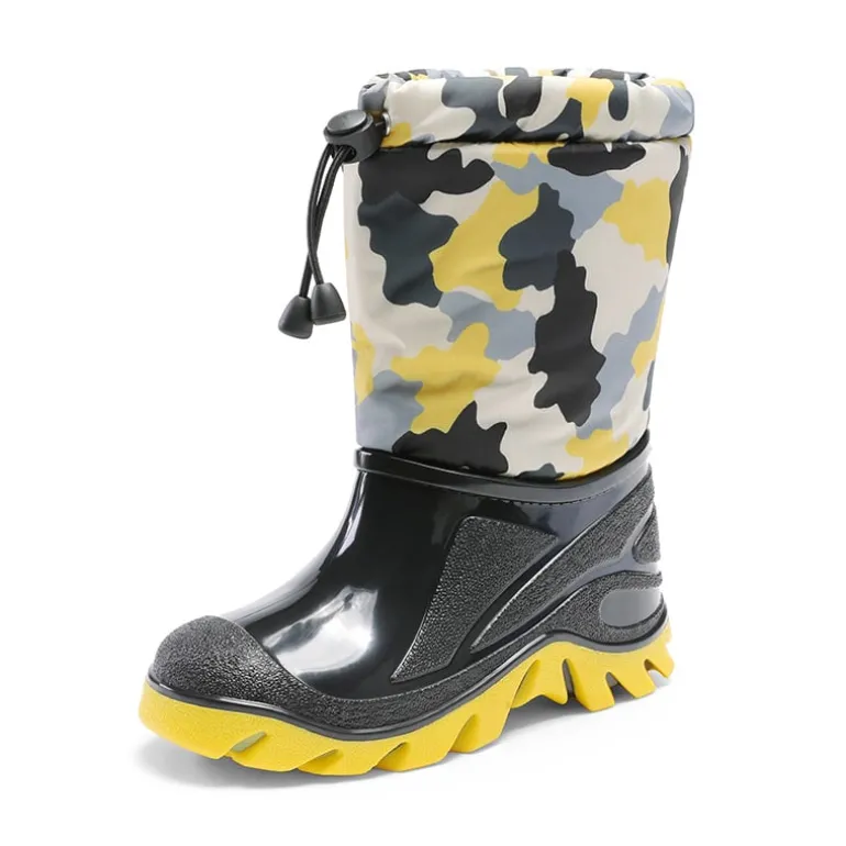 Kids’ Camo Waterproof Winter Snow Boots