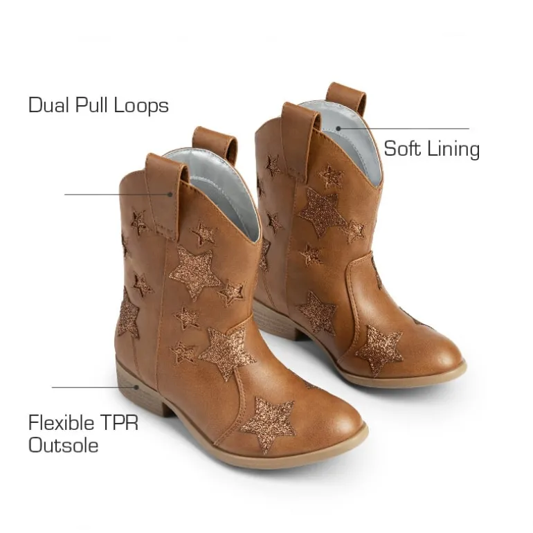 Kids Chic Glitter Western Boots