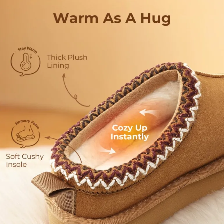 Kids’ Cozy Wide Toe Winter Slippers