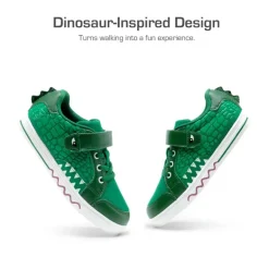 Kids’ Dinosaur-Inspired Hook-and-Loop Sneakers
