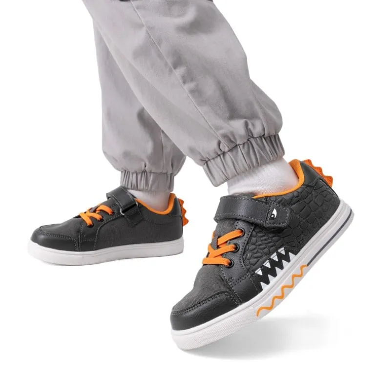 Kids’ Dinosaur-Inspired Hook-and-Loop Sneakers