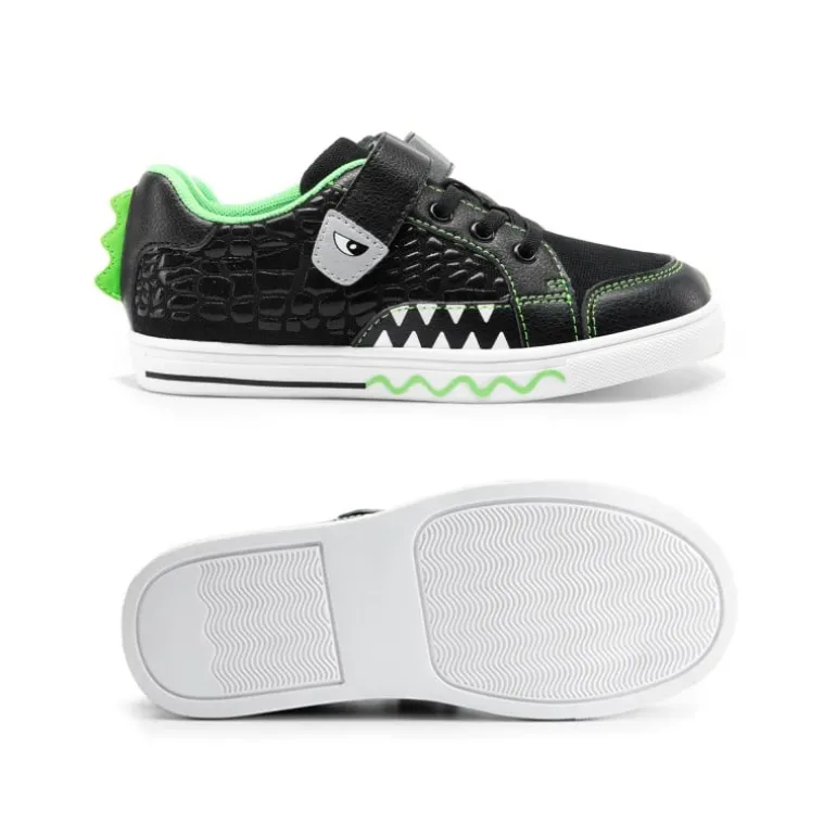 Kids’ Dinosaur-Inspired Hook-and-Loop Sneakers