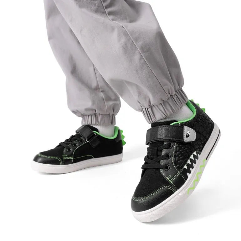 Kids’ Dinosaur-Inspired Hook-and-Loop Sneakers