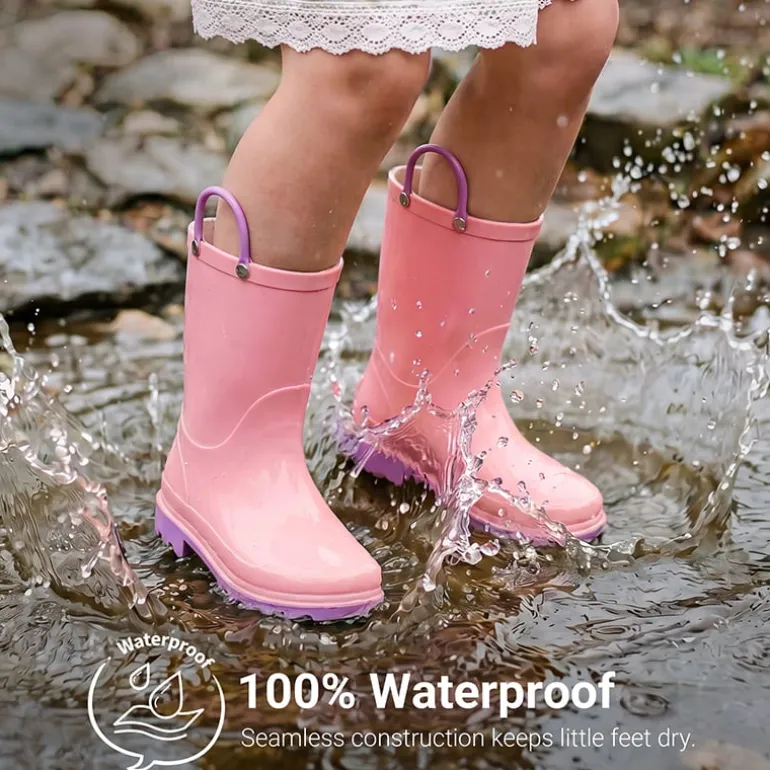 Kids' Easy-on Waterproof Rain Boots