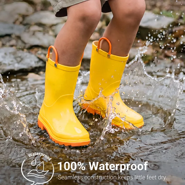 Kids' Easy-on Waterproof Rain Boots