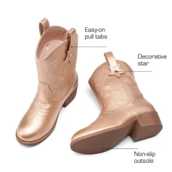 Kids’ Embroidered Slip-On Cowgirl Boots