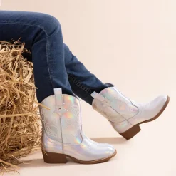 Kids’ Embroidered Slip-On Cowgirl Boots