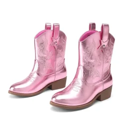 Kids’ Embroidered Slip-On Cowgirl Boots