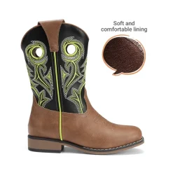 Kids’ Embroidered Square Toe Cowboy Boots