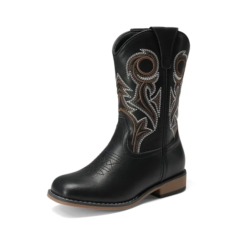 Kids’ Embroidered Square Toe Cowboy Boots