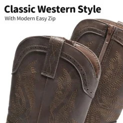 Kids Embroidery Western Cowboy Boots