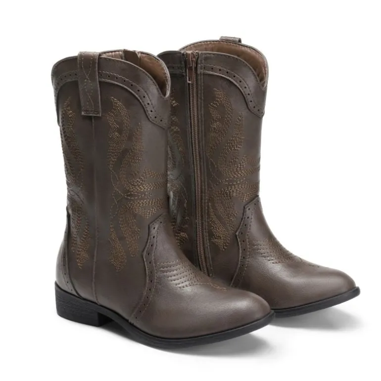 Kids Embroidery Western Cowboy Boots