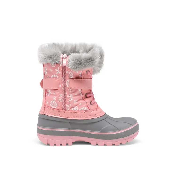 Kids Faux Fur Trim Mid-calf Boots