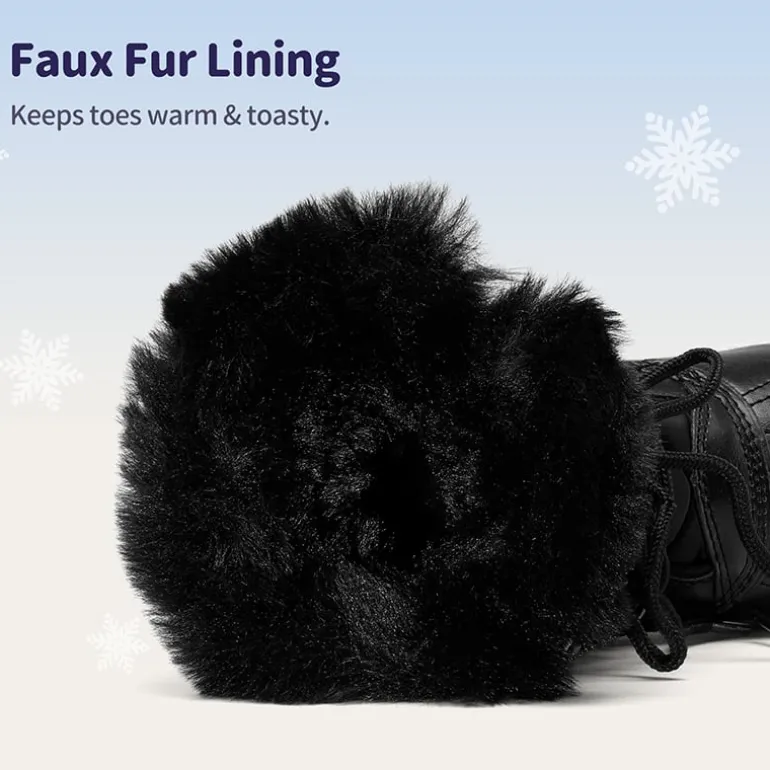 Kids Faux Fur Winter Snow Boots