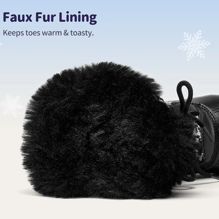Kids Faux Fur Winter Snow Boots