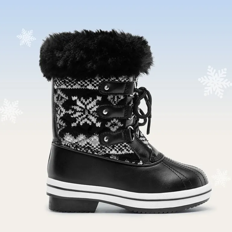 Kids Faux Fur Winter Snow Boots