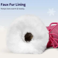 Kids Faux Fur Winter Snow Boots