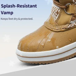 Kids Faux Fur Winter Snow Boots