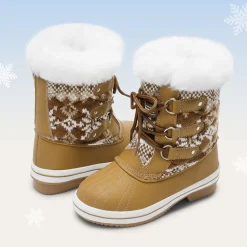 Kids Faux Fur Winter Snow Boots
