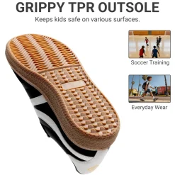 Kids Faux Suede Toe Cap Soccer Cleats