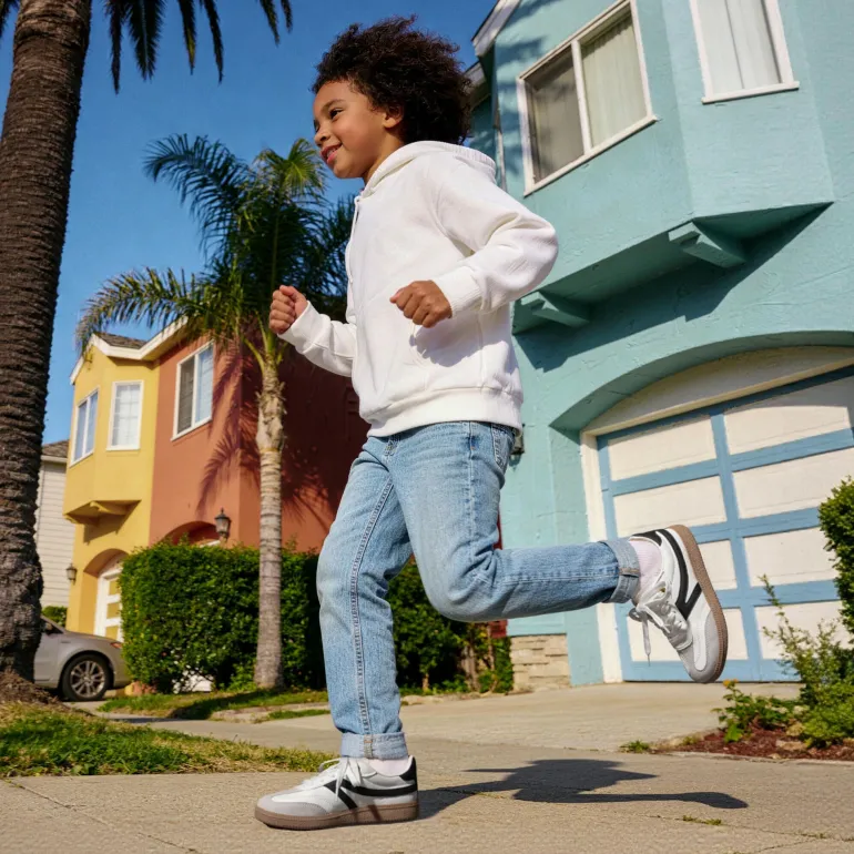 Kids Faux Suede Toe Cap Soccer Cleats