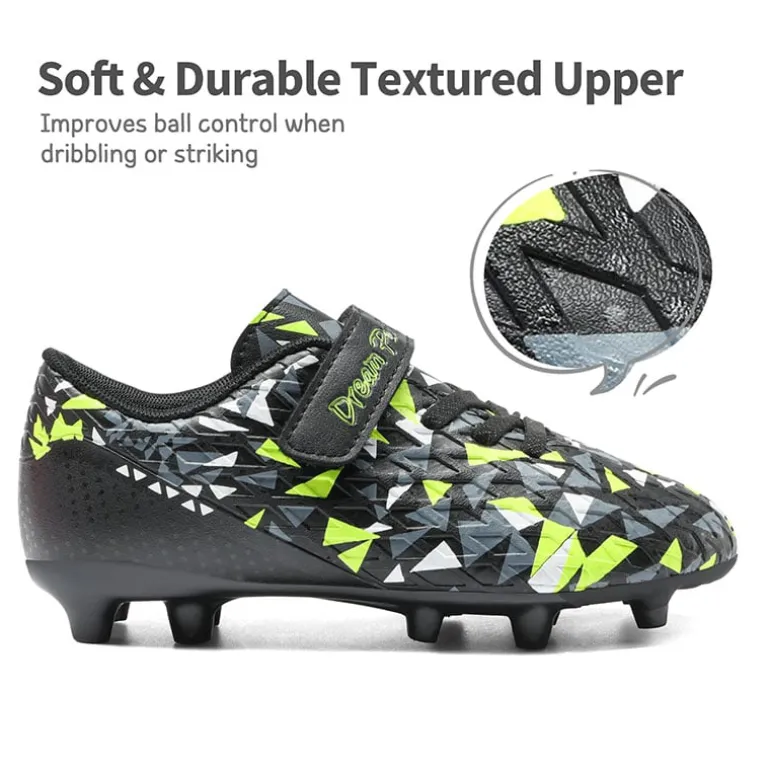 Kids Hook-and-loop Strap Soccer Cleats