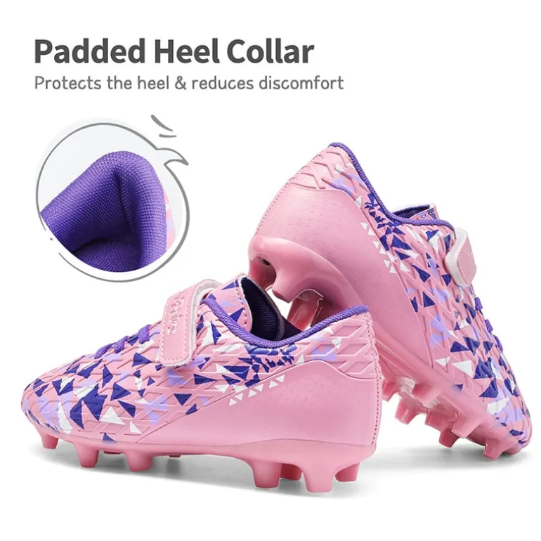 Kids Hook-and-loop Strap Soccer Cleats