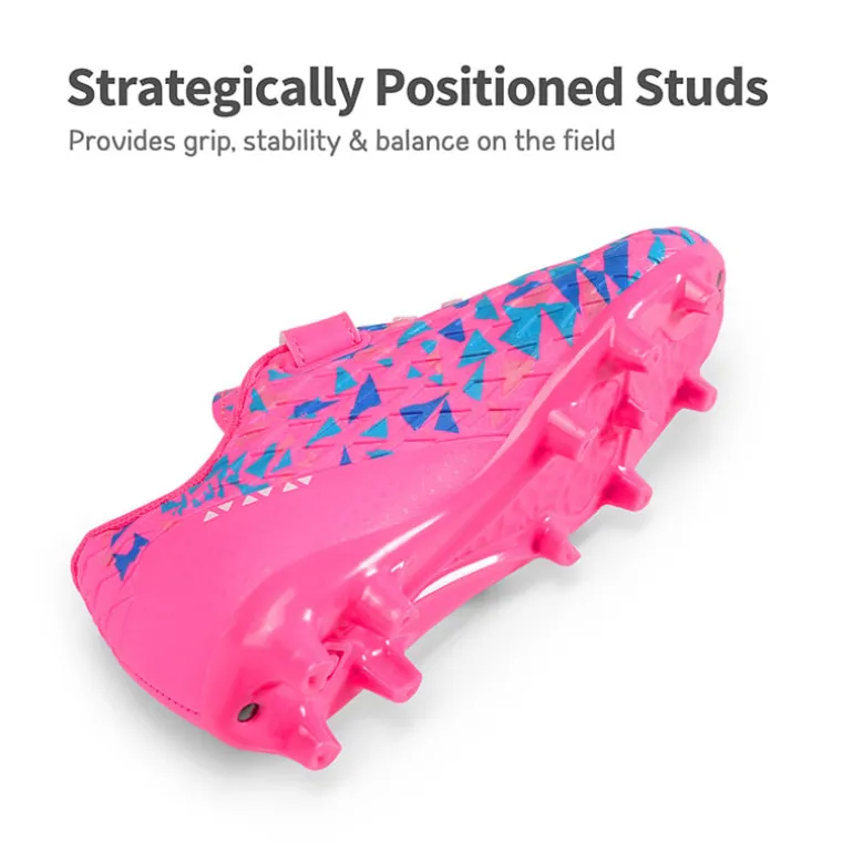 Kids Hook-and-loop Strap Soccer Cleats