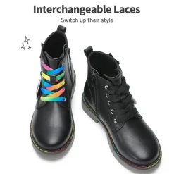 Kids Interchangeable & Colorful Combat Boots