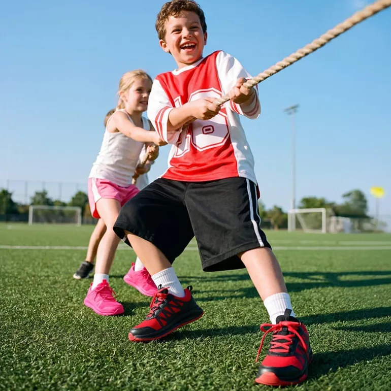 Kids’ Lace-Up Non-Slip Running Shoes