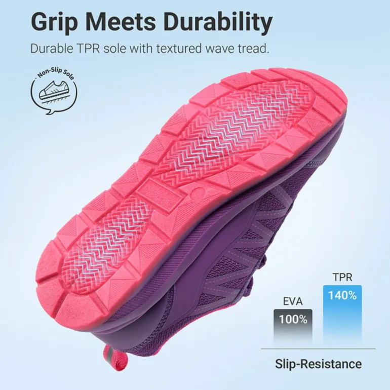 Kids’ Lace-Up Non-Slip Running Shoes