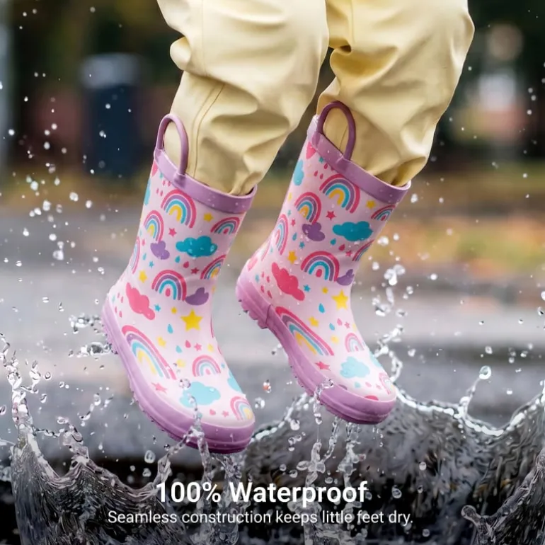 Kids' Low-ordor Natural Rubber Rain Boots